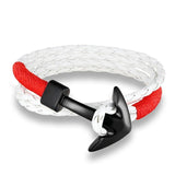 Pulseira multicolorida âncora branco