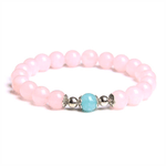 Pulseira natural de quartzo rosa valor por defeito título