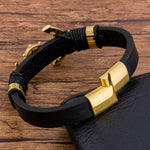 Pulseira náutica âncora preto