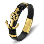 Pulseira náutica âncora preto