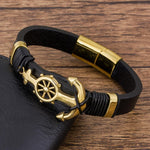 Pulseira náutica âncora preto