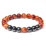 Pulseira olho de tigre e hematita