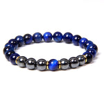Pulseira olho de tigre e hematita