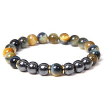 Pulseira olho de tigre e hematita