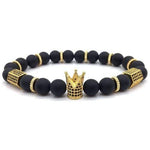 Pulseira ônix coroa preto
