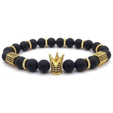 Pulseira ônix coroa preto