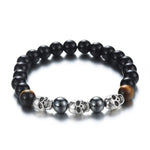 Pulseira onyx caveira preto