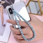 Pulseira para telemóvel com missangas azuis título por defeito