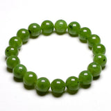 Pulseira pedra de jade verde / 16 cm