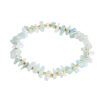 Pulseira pedras autênticas de água-marinha valor por defeito título