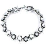 Pulseira pedras lunares brancas título por defeito