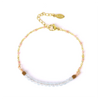 Pulseira pérolas de água-marinha valor por defeito título