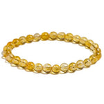 Pulseira pérolas de citrino amarelo / 16 cm