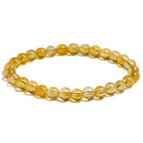 Pulseira pérolas de citrino amarelo / 16 cm
