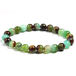 Pulseira pérolas de jade verde / 16 cm