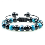 Pulseira protetora olho de tigre olho de tigre azul