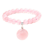 Pulseira quartzo rosa da moda valor por defeito título