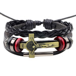 Pulseira religiosa jesus na cruz ouro