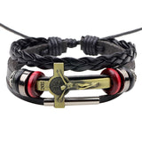 Pulseira religiosa jesus na cruz ouro