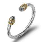 Pulseira rígida artística prata