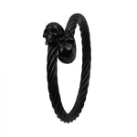 Pulseira rígida biker preto / 16-21cm
