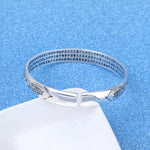 Pulseira rígida budista prata