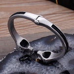 Pulseira rígida cabeça de lobo