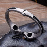 Pulseira rígida cabeça de lobo