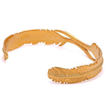 Pulseira rígida de aço dourado