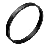 Pulseira rígida de aço inoxidável preto / s 160mm-170mm