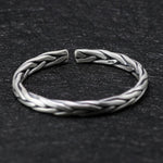 Pulseira rígida de metal prateado prata