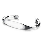 Pulseira rígida de prata prata