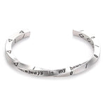 Pulseira rígida dia dos namorados prata