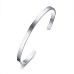 Pulseira rígida discreta prata