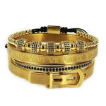 Pulseira rígida dourada luxuosa ouro