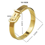 Pulseira rígida dourada luxuosa