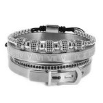 Pulseira rígida dourada luxuosa prata