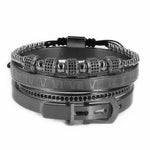 Pulseira rígida dourada luxuosa preto