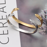 Pulseira rígida dourada ouro