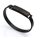 Pulseira rígida elegante preto