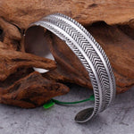Pulseira rígida estilo boémio prata