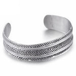 Pulseira rígida estilo boémio prata