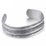 Pulseira rígida estilo boémio prata