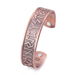 Pulseira rígida estilo viking cobre