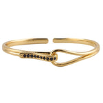 Pulseira rígida fina ouro