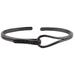 Pulseira rígida fina preto