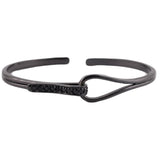 Pulseira rígida fina preto