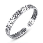 Pulseira rígida flor da vida prata