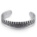 Pulseira rígida formas geométricas prata