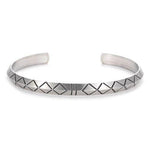 Pulseira rígida formas triangulares prata